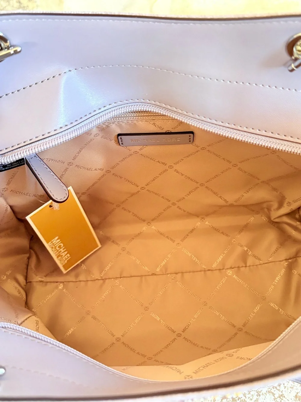 Michael Kors Lavender MK Logo Tote with Matching Wallet